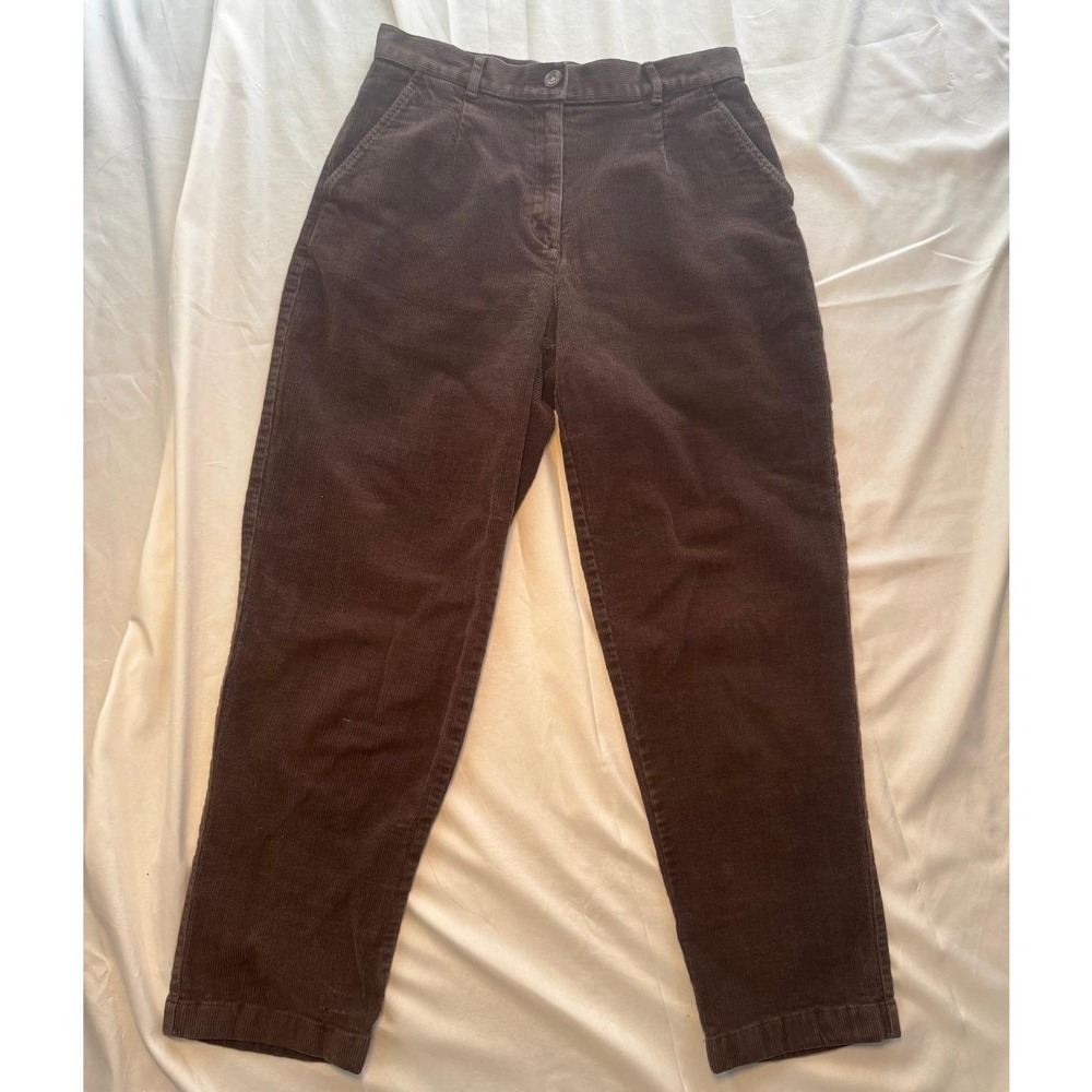 L.L.Bean Corduroy Pants Womens 8P Brown Original Fit Vintage Workwear‎ Trousers